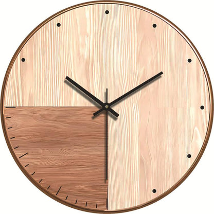 12-inch Imitation Wood Grain Texture Decorative Wall Clock Silent Quartz Clock Holiday Gift, HR-CMW01, HR-CMW03, HR-CMW05, HR-CMW07, HR-CMW10, HR-CMW11, HR-CMW13, HR-CMW14, HR-CMW15, HR-CMW16, HR-CMW18, HR-CMW19, HR-CMW20, HR-CMW21
