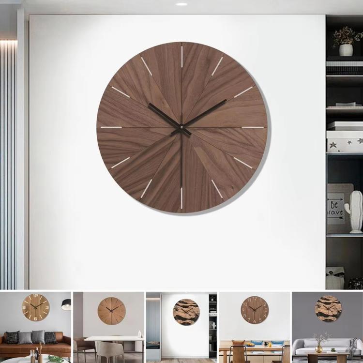 12-inch Imitation Wood Grain Texture Decorative Wall Clock Silent Quartz Clock Holiday Gift, HR-CMW01, HR-CMW03, HR-CMW05, HR-CMW07, HR-CMW10, HR-CMW11, HR-CMW13, HR-CMW14, HR-CMW15, HR-CMW16, HR-CMW18, HR-CMW19, HR-CMW20, HR-CMW21