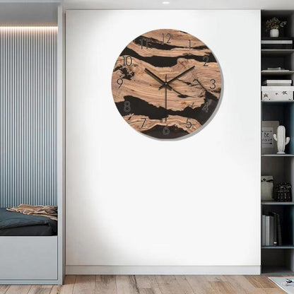 12-inch Imitation Wood Grain Texture Decorative Wall Clock Silent Quartz Clock Holiday Gift, HR-CMW01, HR-CMW03, HR-CMW05, HR-CMW07, HR-CMW10, HR-CMW11, HR-CMW13, HR-CMW14, HR-CMW15, HR-CMW16, HR-CMW18, HR-CMW19, HR-CMW20, HR-CMW21
