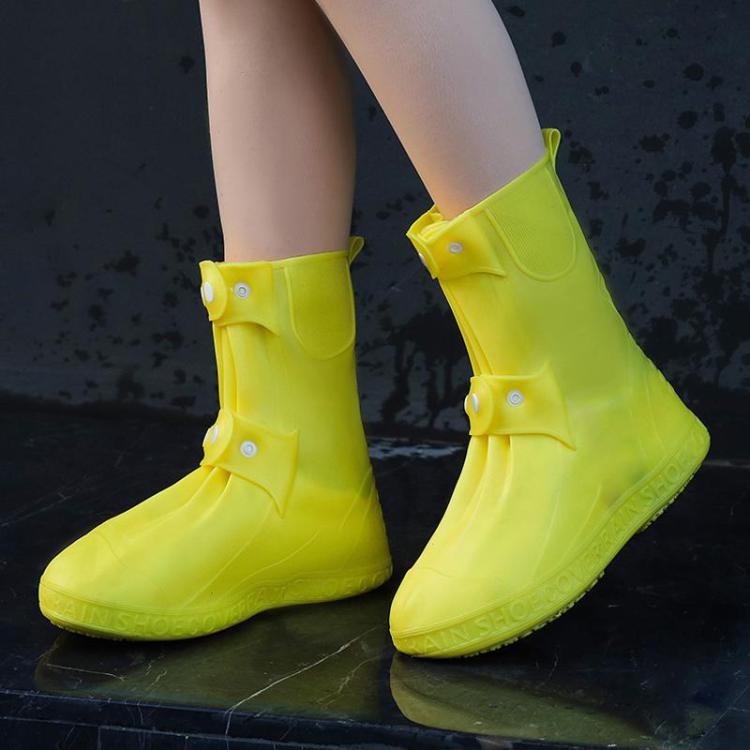 25cm Outdoor Thickened Wear-Resistant High-Tube Rainproof Shoe Cover, M 34-36, L 37-39, XL 40-42, XXL 43-45, XXXL 45-46
