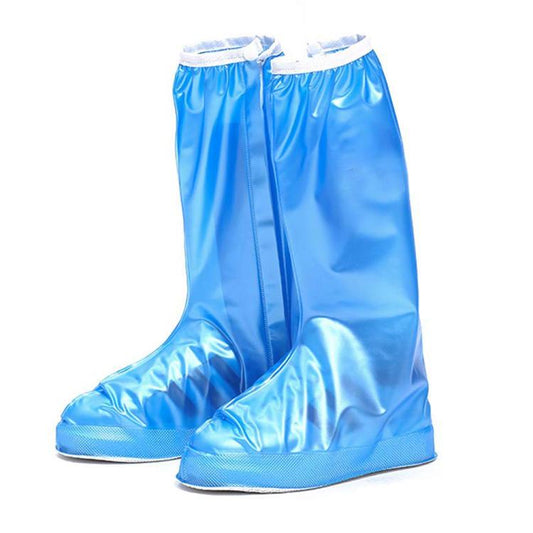 38cm Outdoor PVC Thickened Anti-Skid Rainproof High-Top Shoe Covers, S 35-36, M 37-38, L 39-40, XL 41-42, XXL 43-44, XXXL 45-46