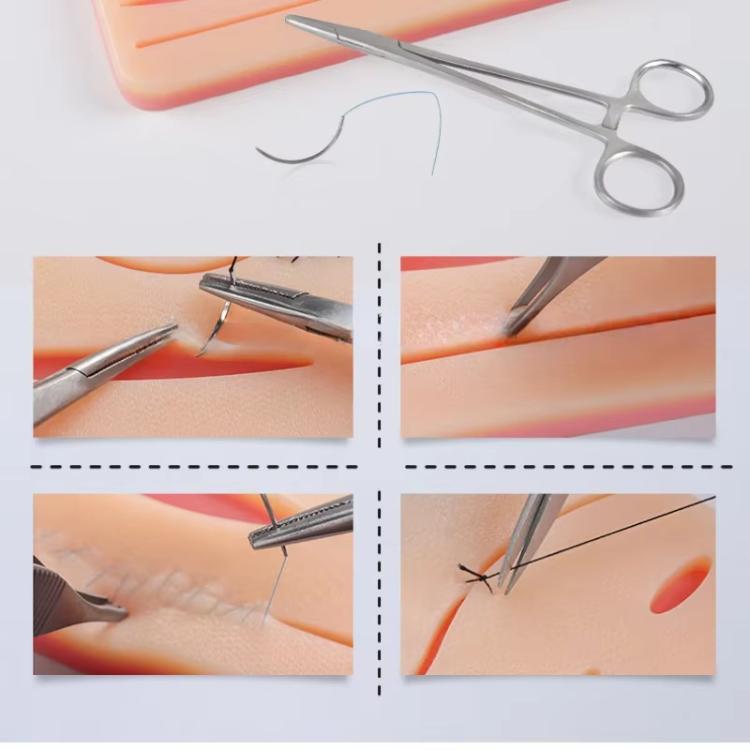 Anti-tear Silicone Wound Suture Training Model Surgical Suture Practice Simulated Skin Silicone Pad, FH2311001