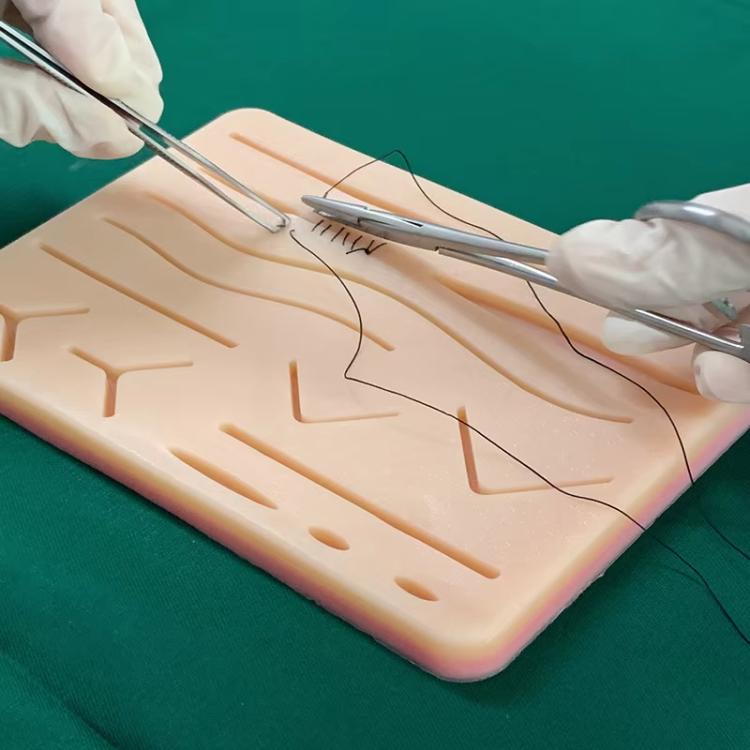 Anti-tear Silicone Wound Suture Training Model Surgical Suture Practice Simulated Skin Silicone Pad, FH2311001