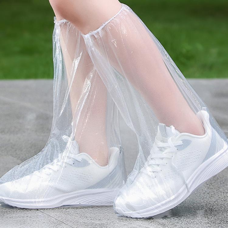 Outdoor Disposable PE High-Tube Rainproof Shoe Covers, 10pcs /Set