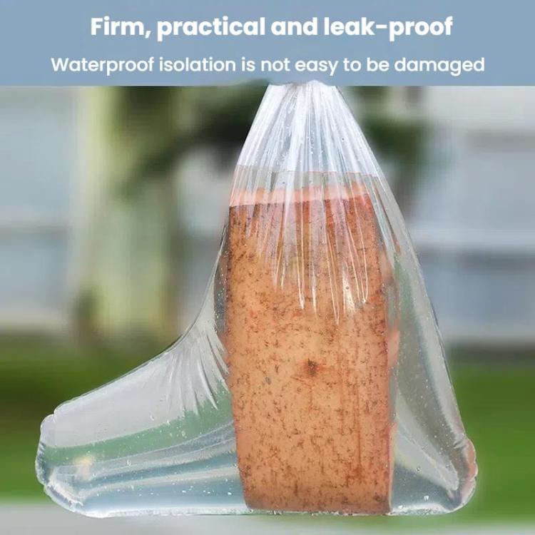 Outdoor Disposable PE High-Tube Rainproof Shoe Covers, 10pcs /Set