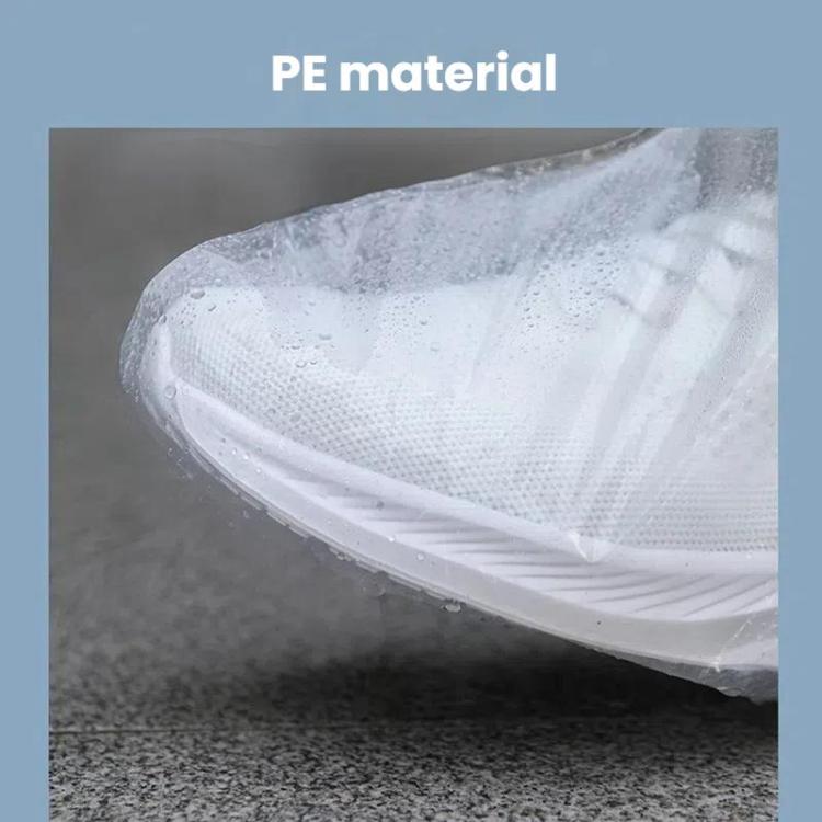 Outdoor Disposable PE High-Tube Rainproof Shoe Covers, 10pcs /Set